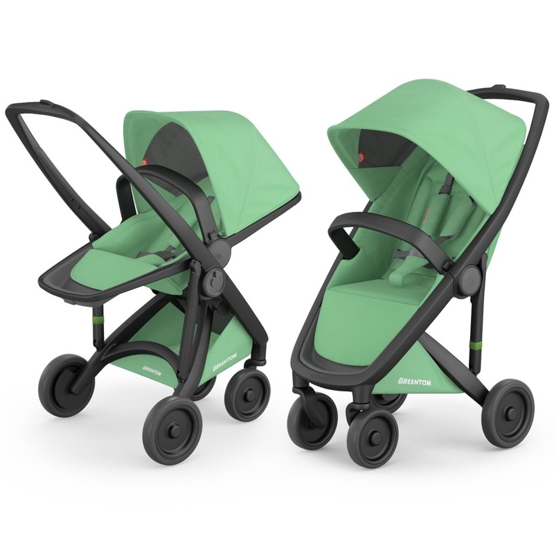 Greentom 2 in 1 Stroller – Black/Mint