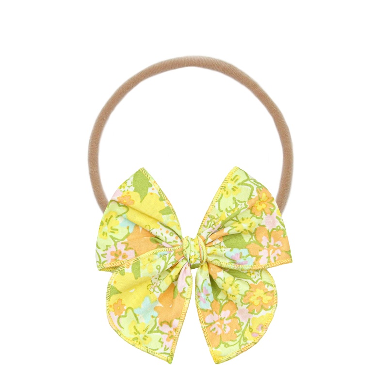 Heirloom Bow – Yellow Floral Headband