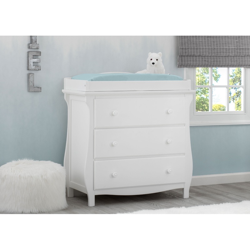 Lancaster 3 Drawer Dresser with Changing Top and Interlocking Drawers