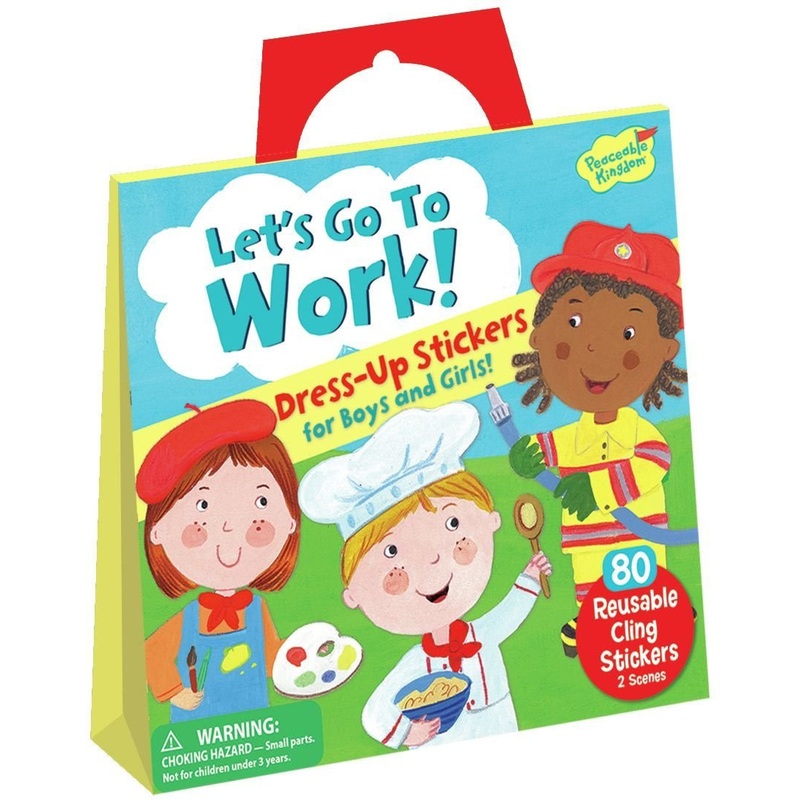 Peaceable Kingdom Let’s Go To Work! Reusable Sticker Tote