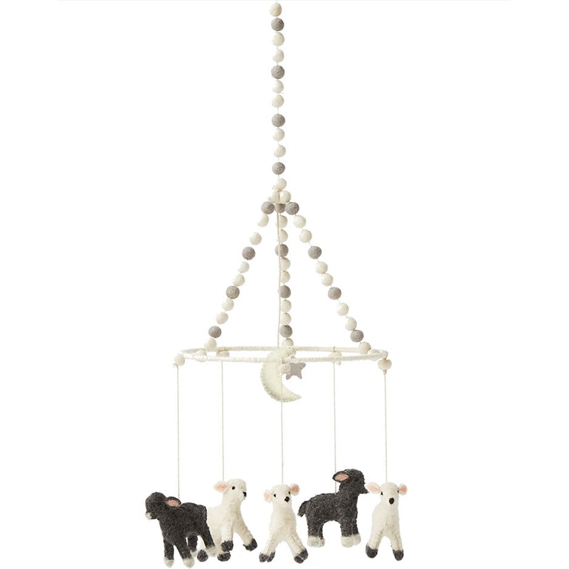 Petit Pehr Mobile – Light Grey Little Lamb