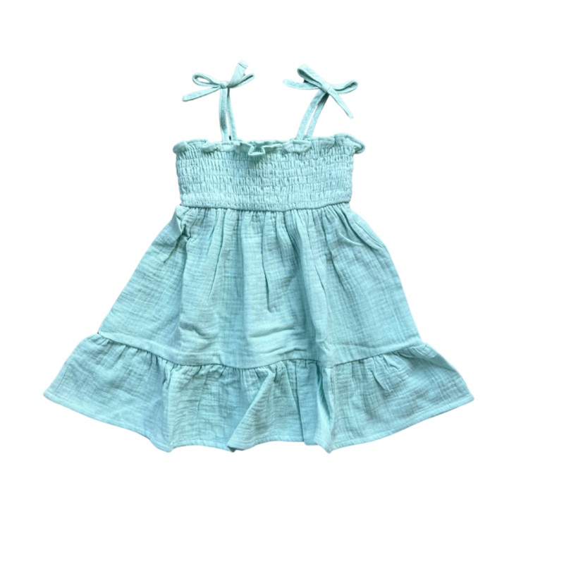 Babysprouts Tiered Mini Dress – Harbor Blue