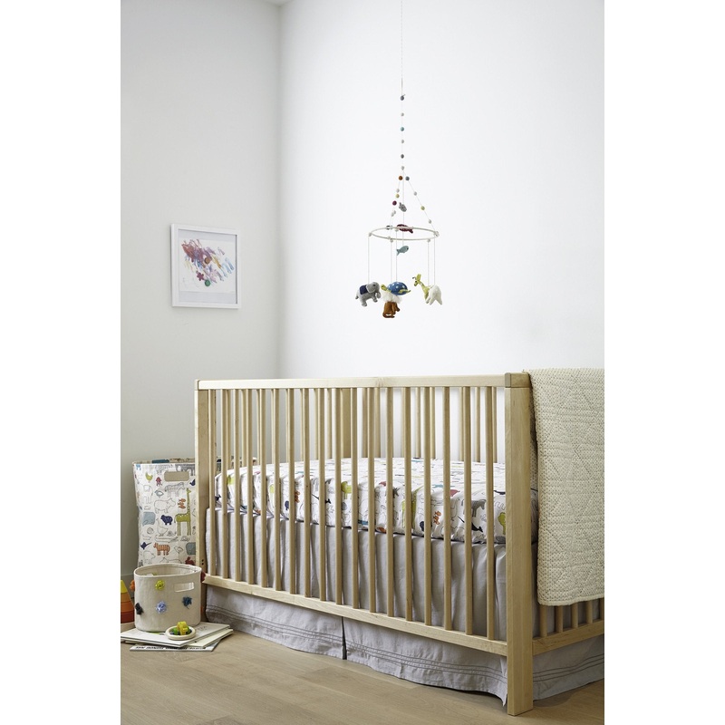 Cotton Crib Skirt – Grey