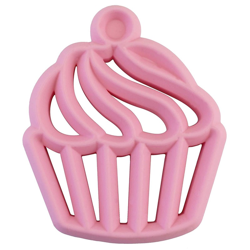 Itzy Ritzy Chew Crew Silicone Teether Cupcake
