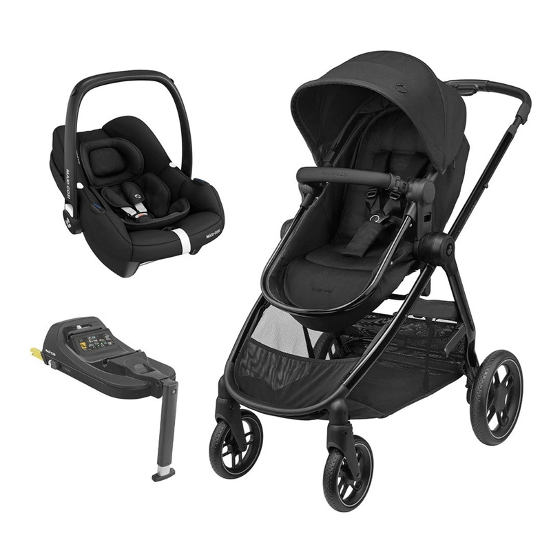 Maxi-Cosi Zelia Luxe 2-in-1 Pushchair + Base Travel System – Twillic Black