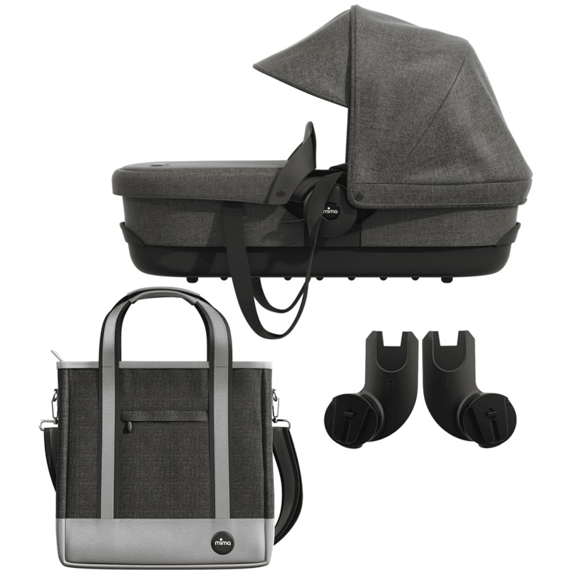 Mima Bassinet, Changing Bag & Adapter Bundle – Charcoal