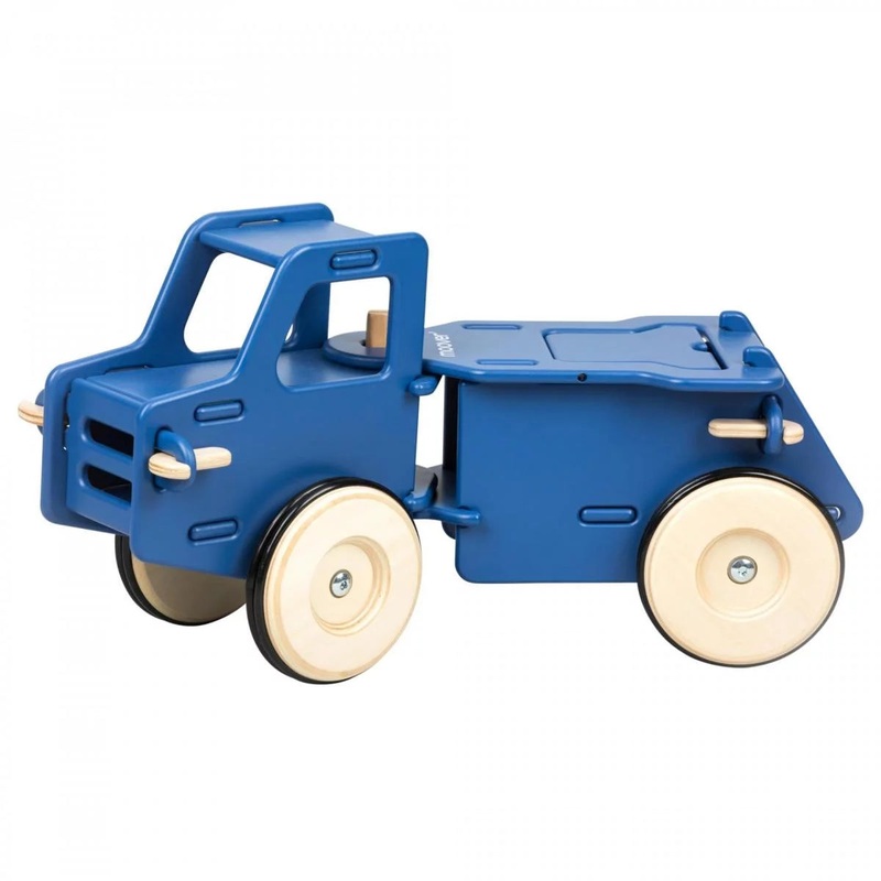 Moover – Wooden Ride On Dump Truck Deep Blue