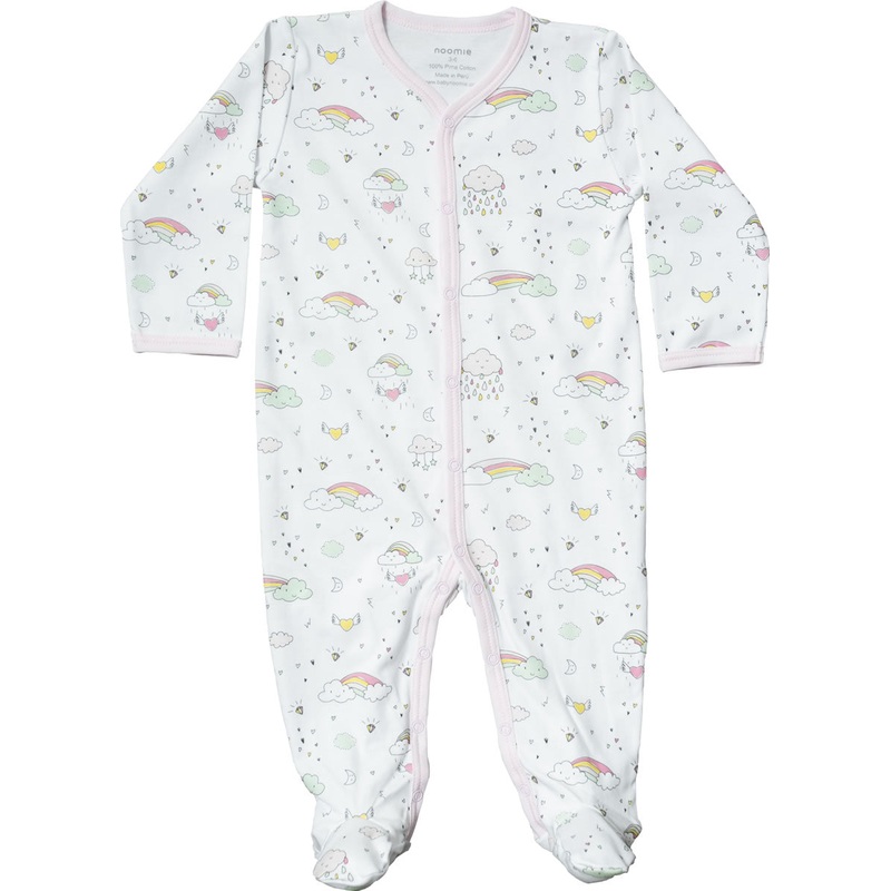 Noomie Snap Footie – Rainbows (9-12M)