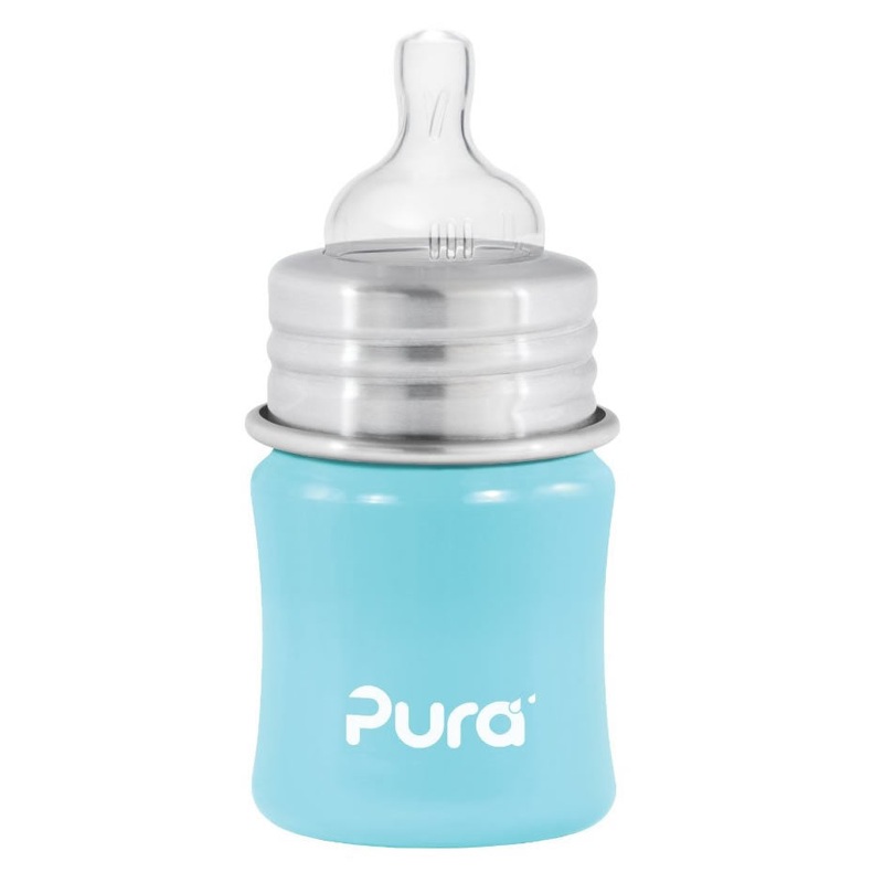 Pura Stainless Kiki 5 oz Infant Bottle – Aqua Blue