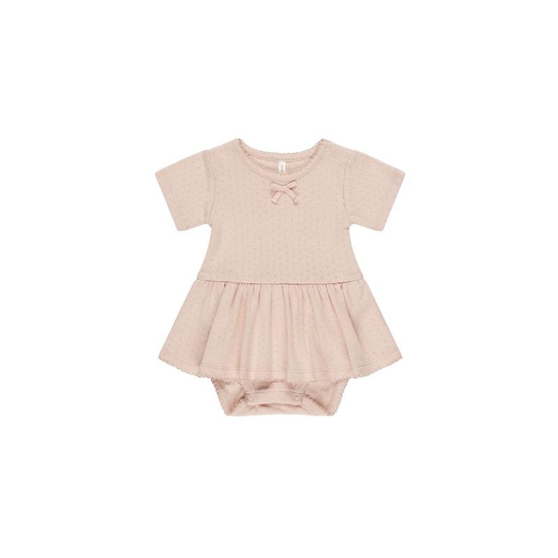 Quincy Mae Pointelle Skirted Bodysuit – Melon