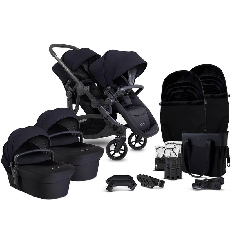 iCandy Orange 4 Twin Pushchair Bundle – Black