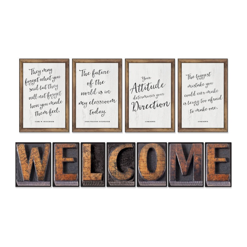 Industrial Chic Welcome Bulletin Board Set(C)