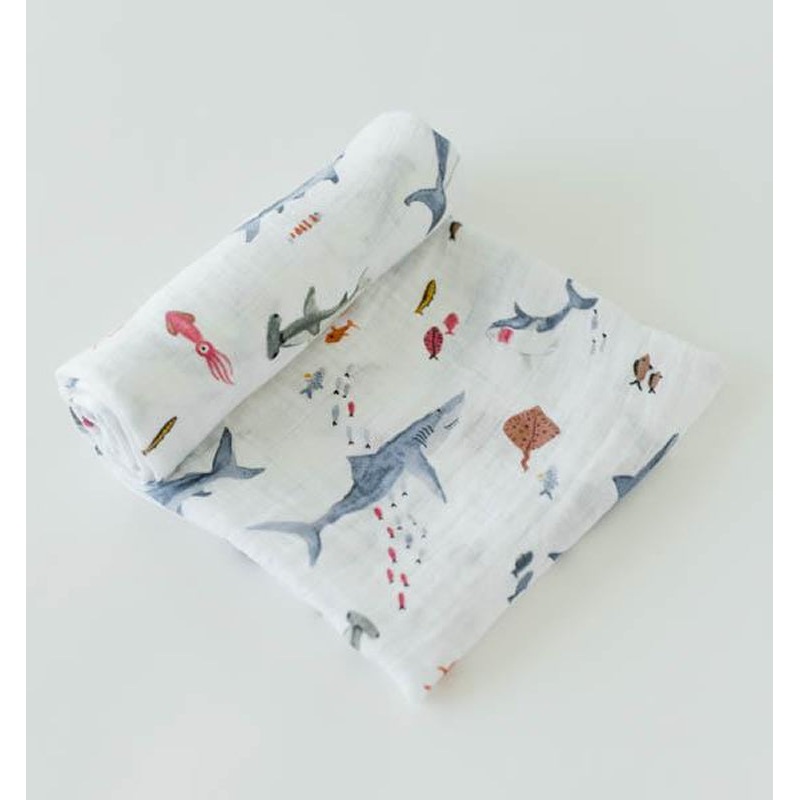 Little Unicorn Cotton Muslin Swaddle – Shark