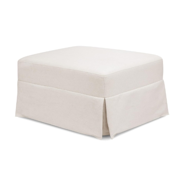 Namesake Crawford Gliding Ottoman, Performance Cream Eco-Weave