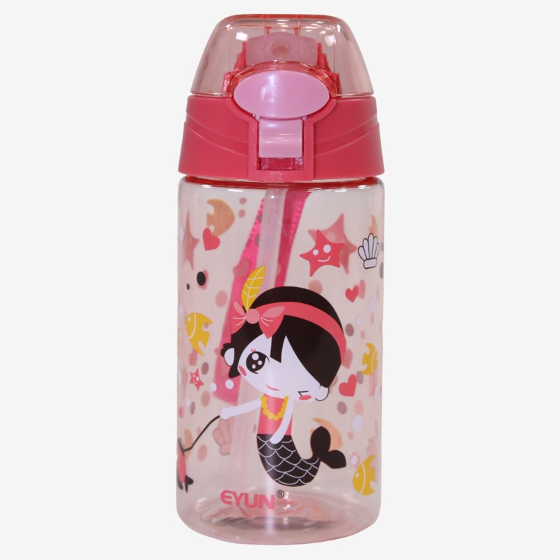 Plastic Water Bottle  Winking Mermaid Design