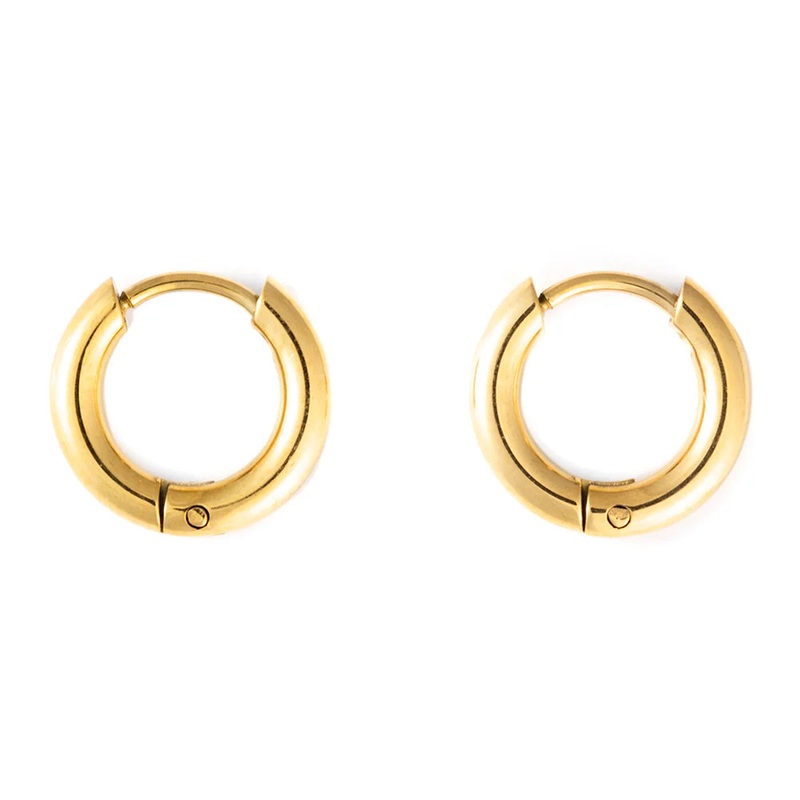Bronwen Handy Huggie Hoops – Small Gold Plated