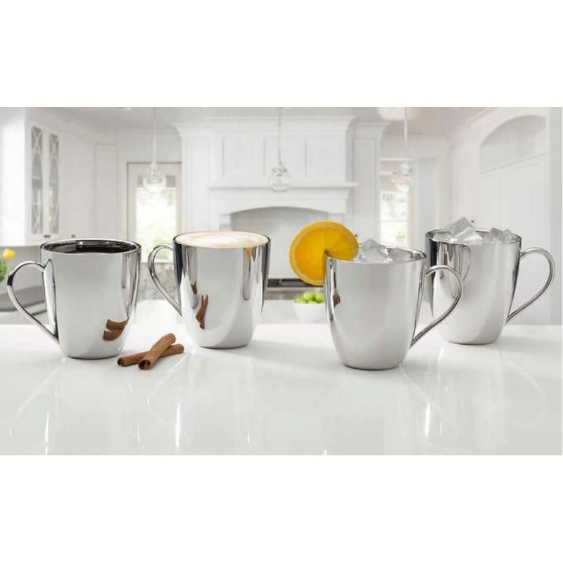 Double Wall Stainless Steel 20 Oz Mugs – Set of 4