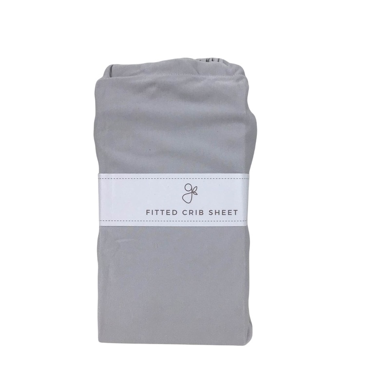 Goumikids Fitted Crib Sheet, Storm Grey