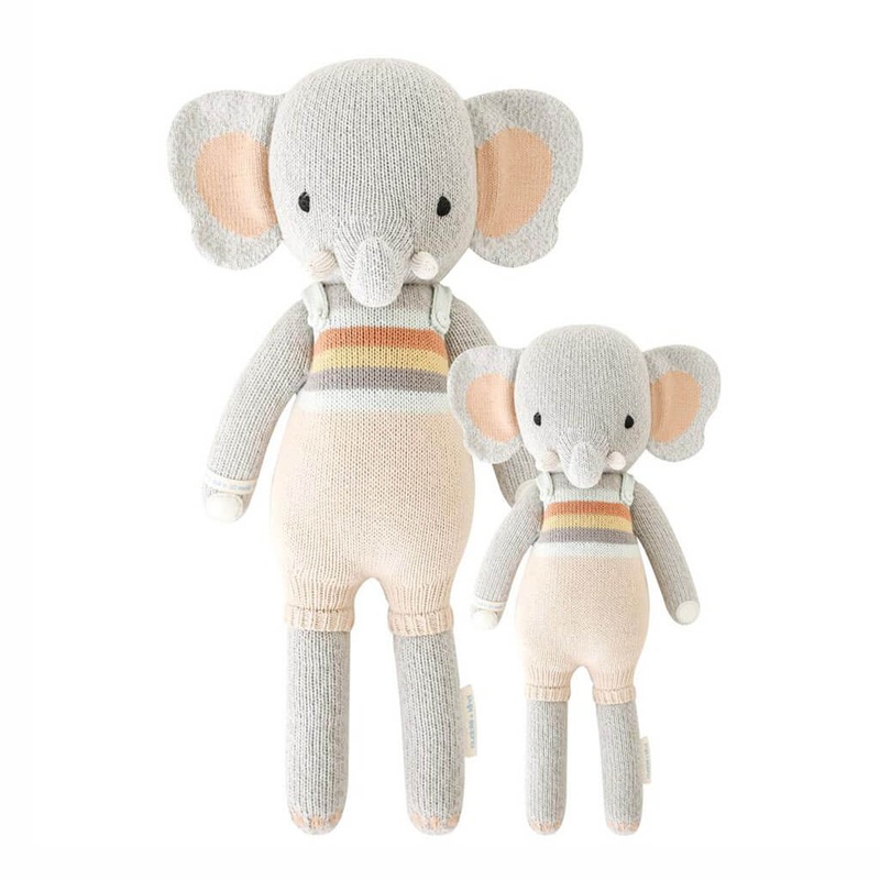 Hand Knit Doll Evan The Elephant