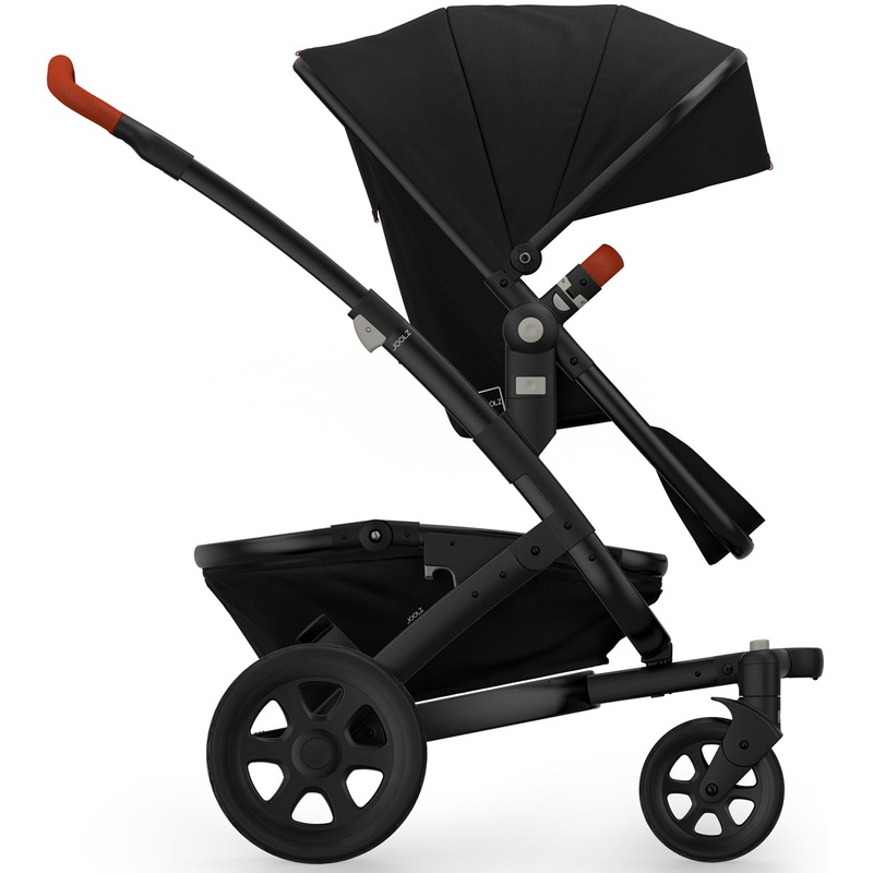 Joolz Geo 2 Tailor Mono Stroller – Black/Black/Black/Tangerine Tango