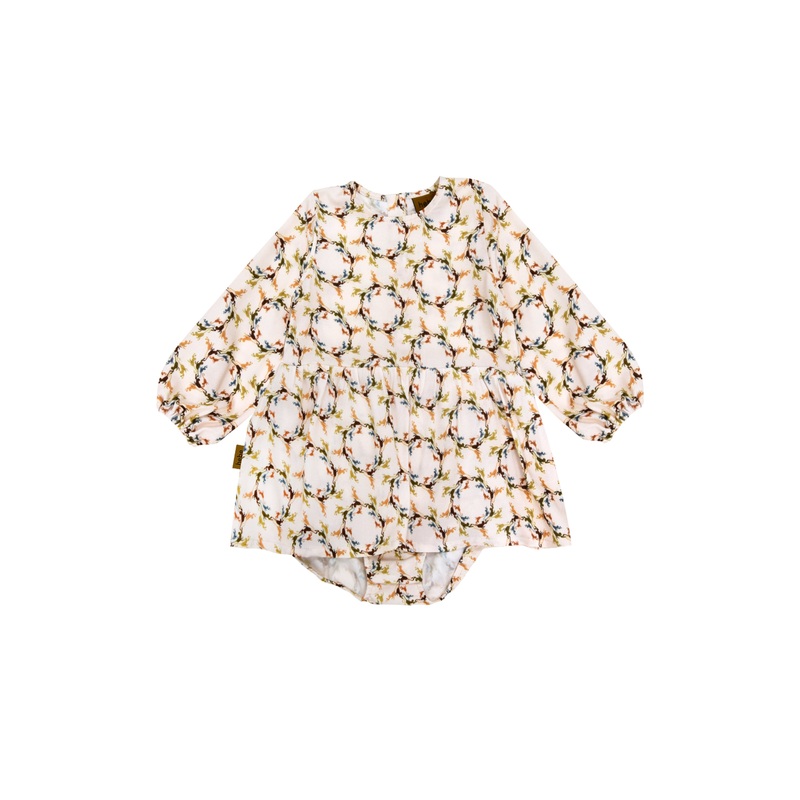 Romper Dress – Monkey Flower Print