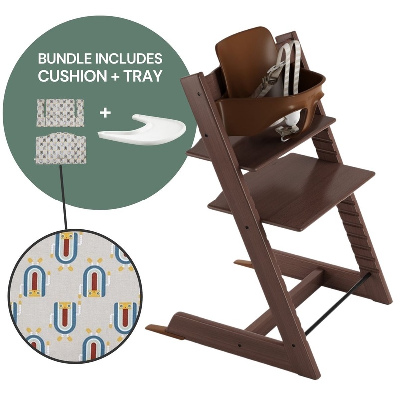 Tripp Trapp Complete High Chair Bundle – Walnut Brown / Robot Grey