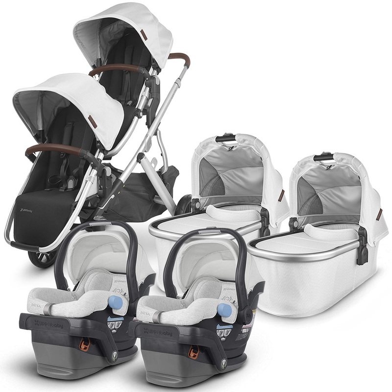 UPPAbaby VISTA V2 Twin Double Stroller + MESA Travel System Bundle – Bryce/Bryce