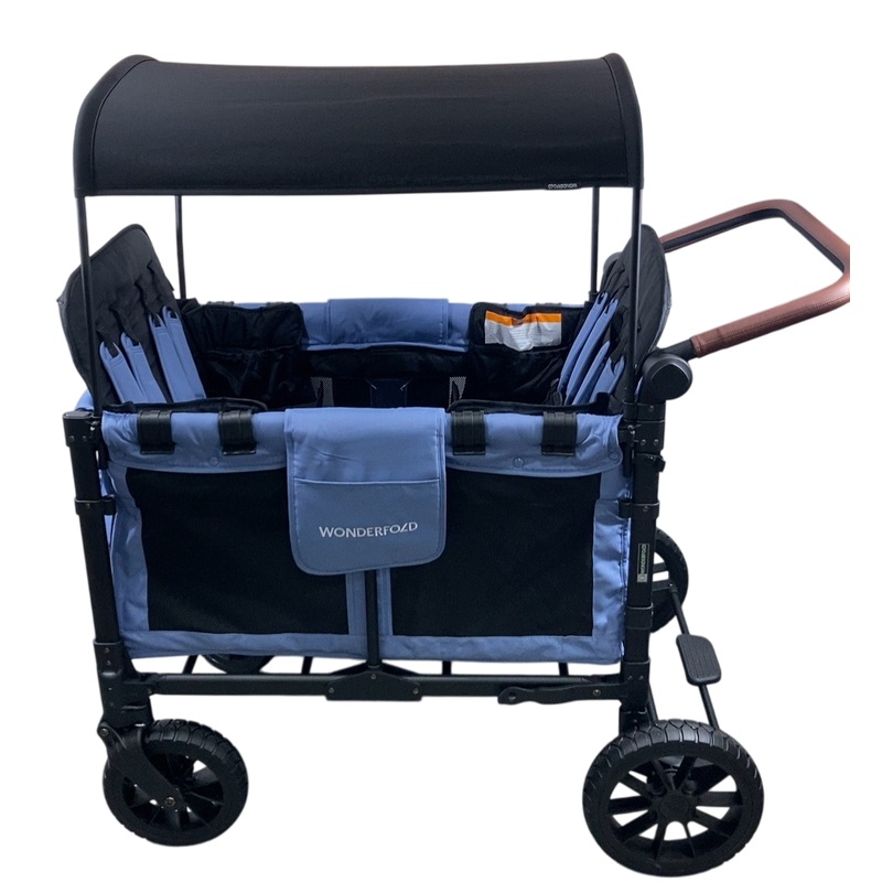 Wonderfold W4 Elite Stroller Wagon, 2023, Storm Blue