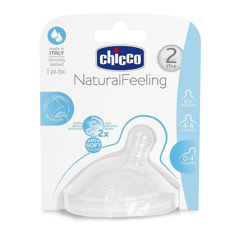Chicco Natural Feeling Step-up Baby Bottle Teat 2m+ Medium 1 Pc