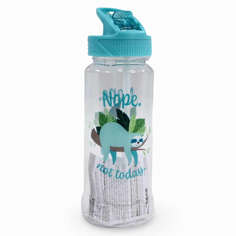 Cool Gear Water Bottle  Aqua with Sloth Print (709ml)