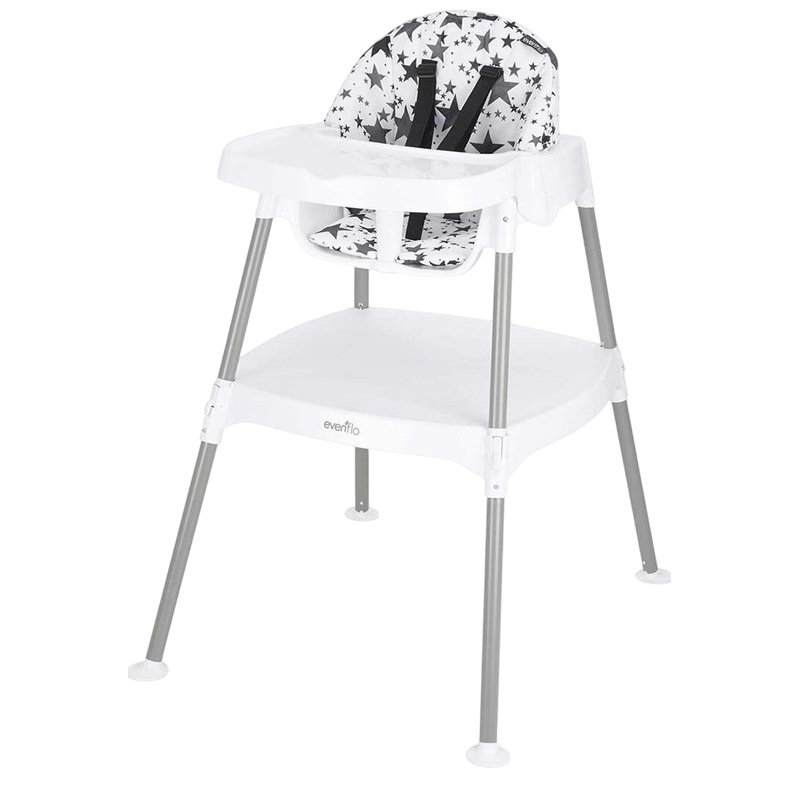 Evenflo 4-in-1 Eat & Grow Convertible High Chair, Prism Triangles Green