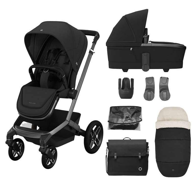 Maxi-Cosi Fame Pushchair Essential Travel System – Twillic Black