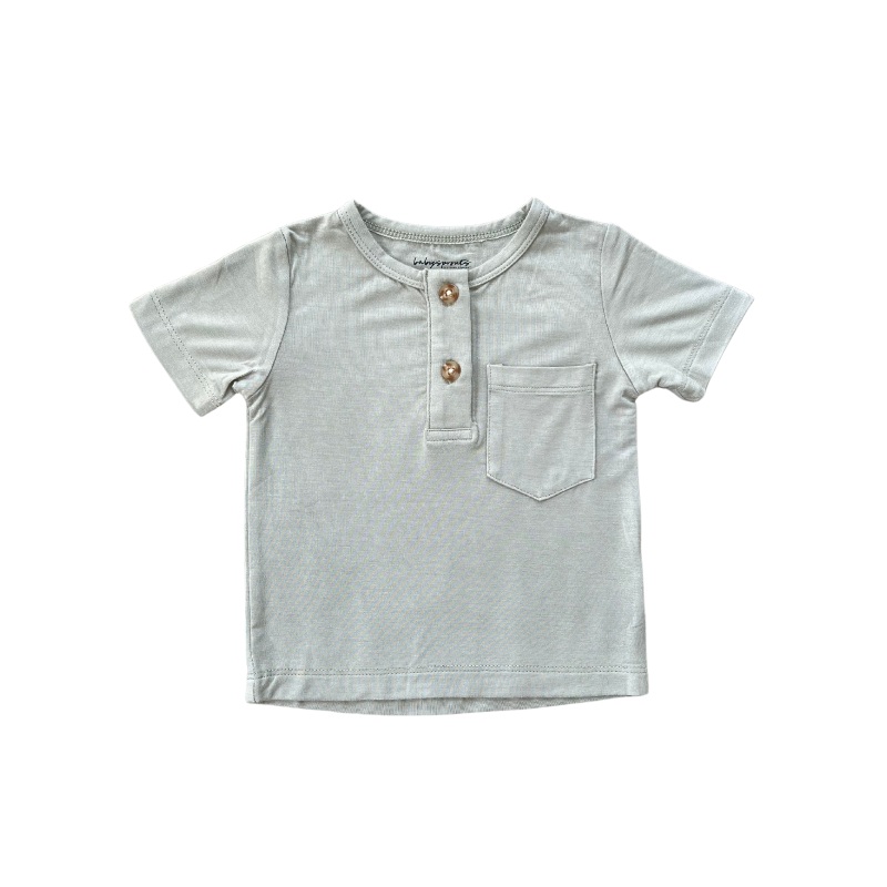 Short Sleeve Henley Shirt – Seagrass