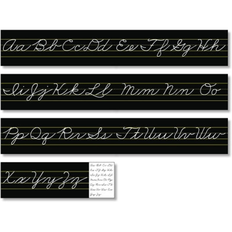 Alphabet Lines, Black Traditional Cursive