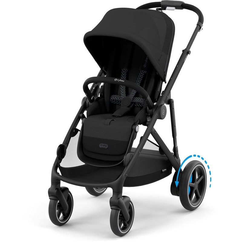 Cybex OPEN BOX eGazelle S Electronic Assist Stroller – Black Frame / Moon Black