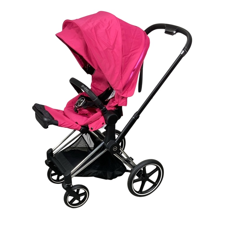 Cybex PRIAM Stroller, 2019, Chrome With Black Details, Fancy Pink