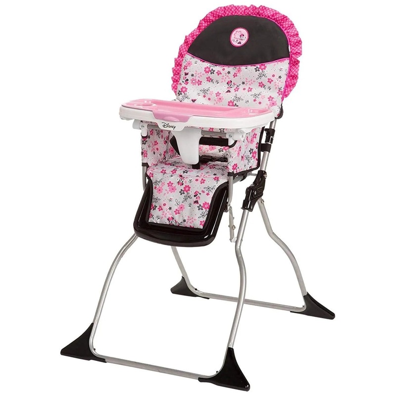 Foldable Highchair High Chair with 3-Position Tray – Minnie Mouse