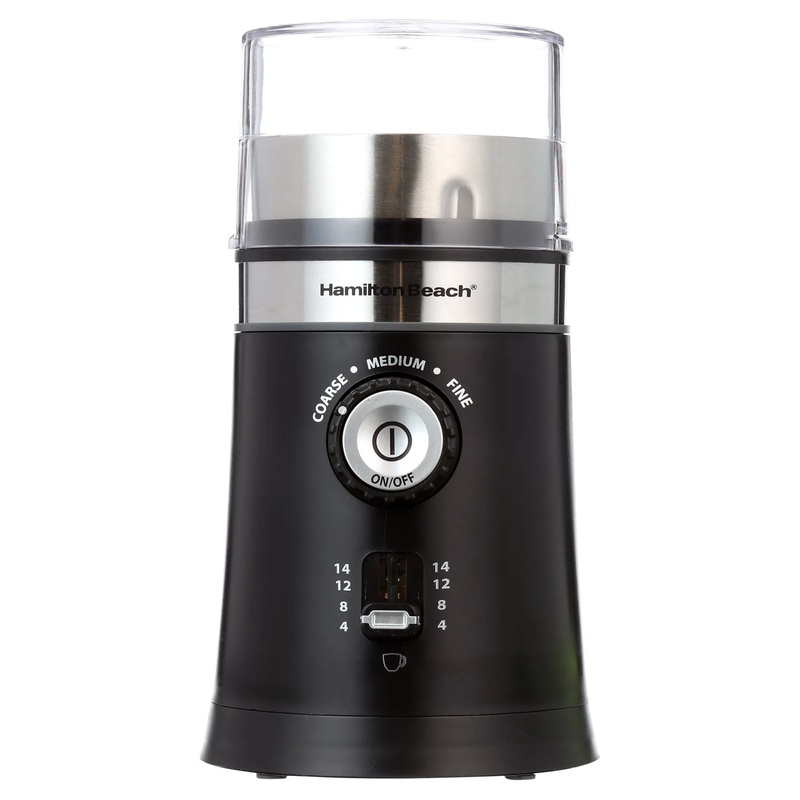 Hamilton Beach Custom Grind Coffee Grinder, 14 Cups, Black, 80393F