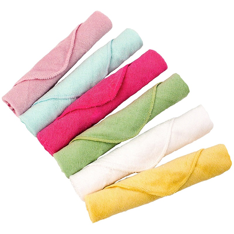 Kushies Baby Washcloths in Girl- 6 Pack