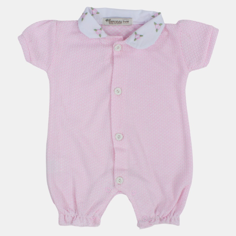 Baby Girls Cotton Romper – Pastel Colors