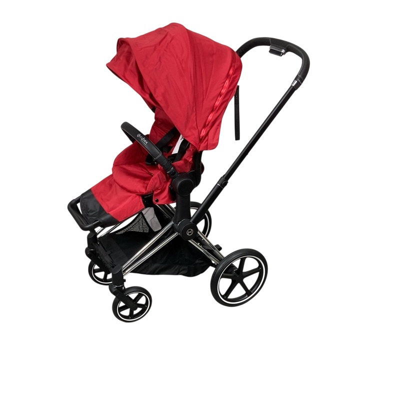 Cybex PRIAM Stroller, 2019, Chrome With Black Details, True Red