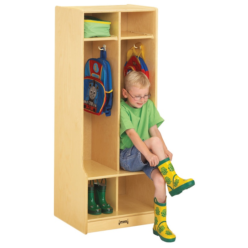 Jonti-Craft 2 Section Coat Locker with Step