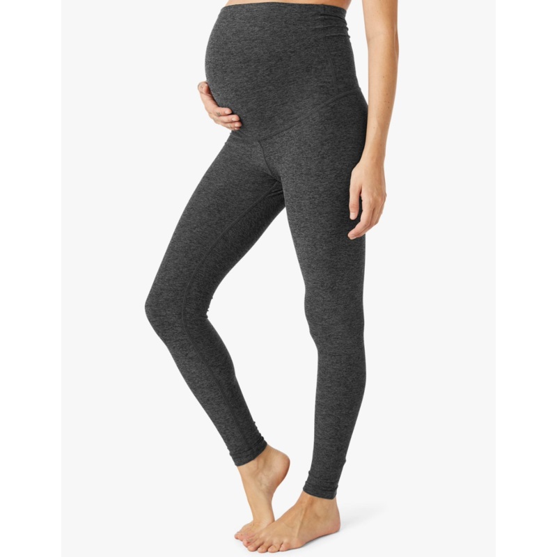 Spacedye Love the Bump Midi Maternity Leggings – Black/Charcoal