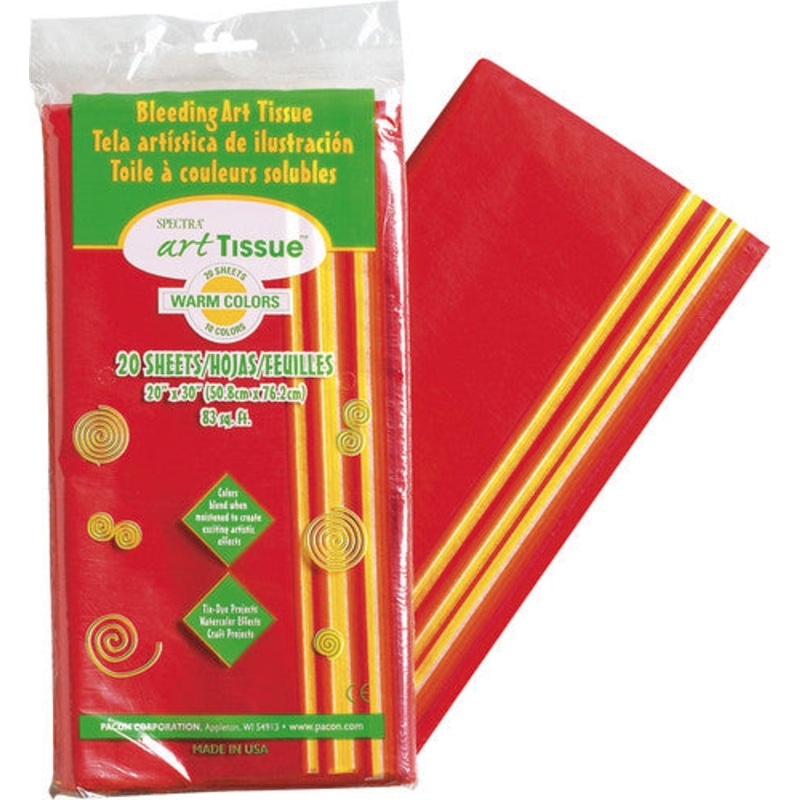 Spectra Deluxe Art Tissue, Warm Colors