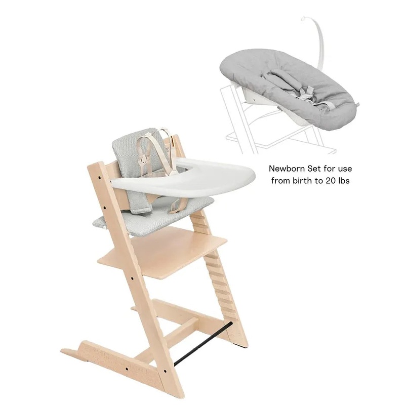 Tripp Trapp High Chair Complete + Newborn Set – Natural