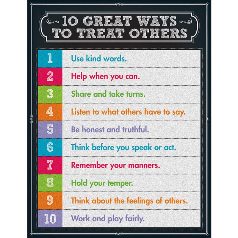 10 Great Ways to Treat Others Chart