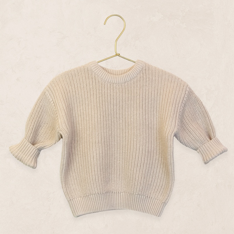 Knit Chunky Sweater – Tan