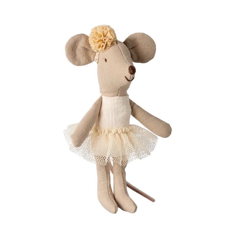 Maileg Ballerina Mouse Little Sister – Off White