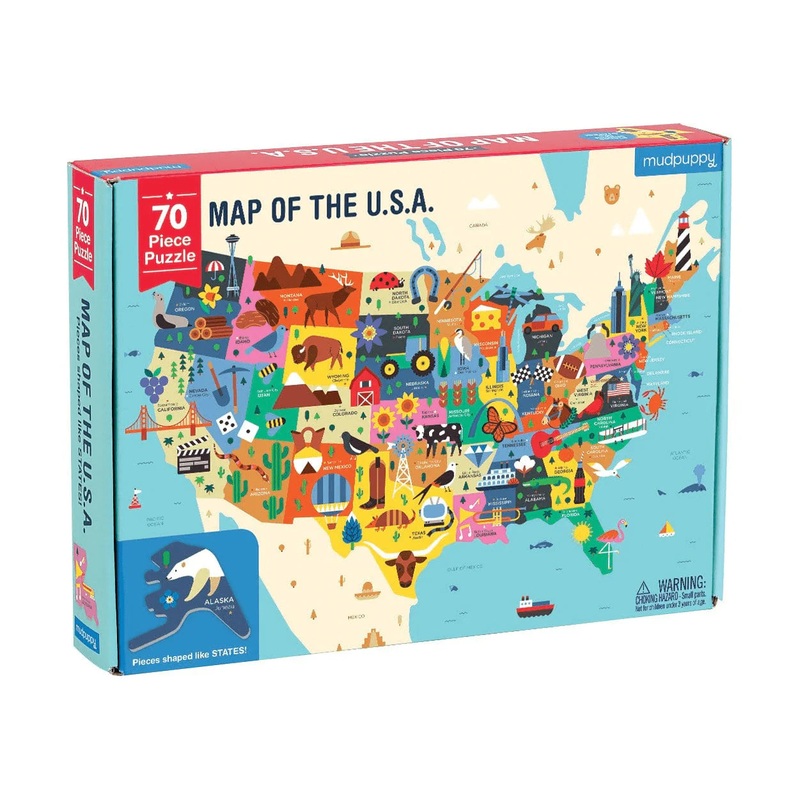 Map of the U.S.A. Geography Puzzle