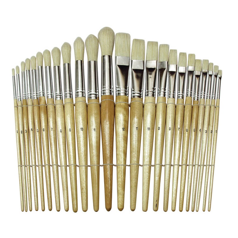 Preschool Brush Set 6″ to 8″ long, 24 Brushes